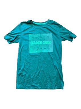 All in Motion Boys XL 16 Game Day Football Performance Graphic Tee Shirt - Green